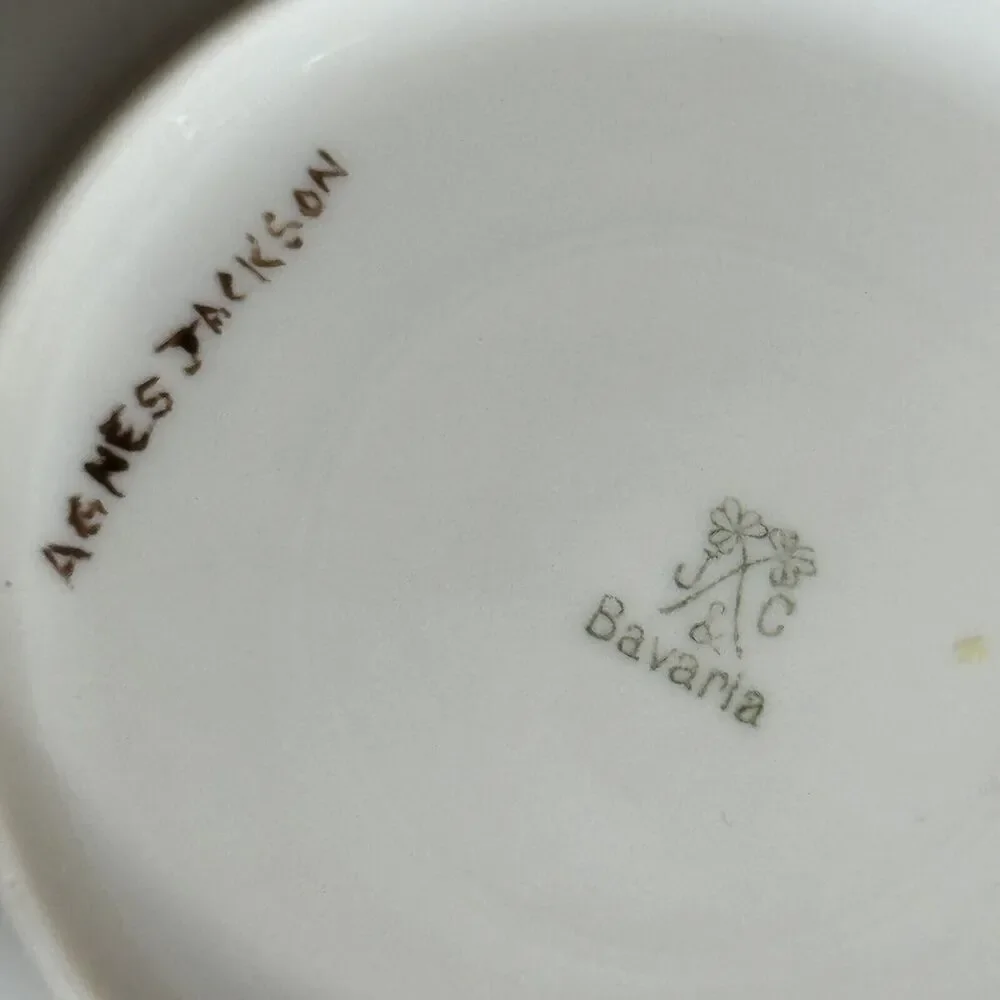 Antique 1898-1923 Jaeger & Co J&C Bavarian Bread Plate‎ Hand Painted Dessert